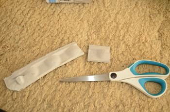 Step 6: finished egg carton food bowl from the front